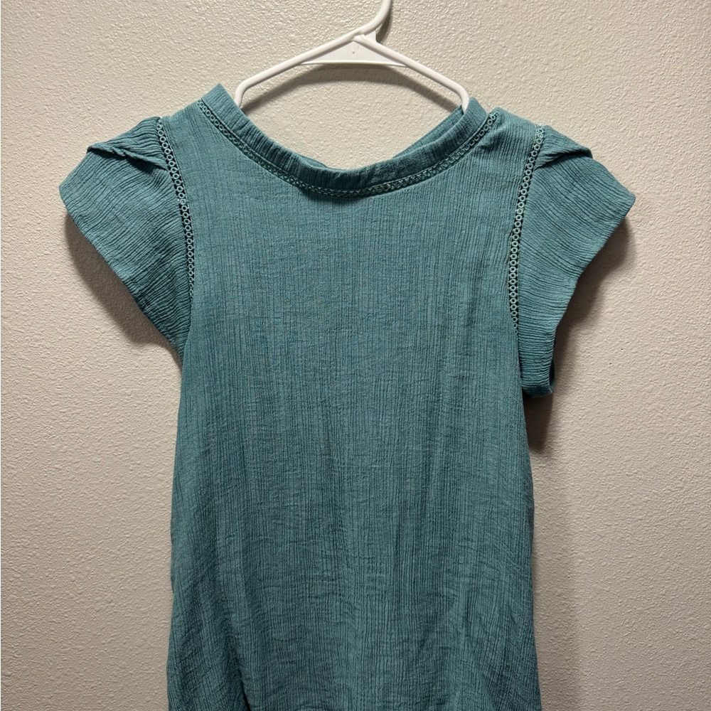 Teal Short Sleeve Top